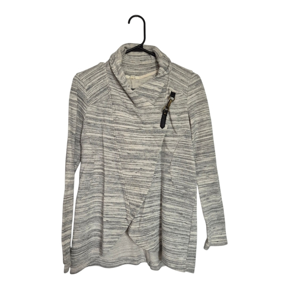Gray Sweater with Buckle Detail